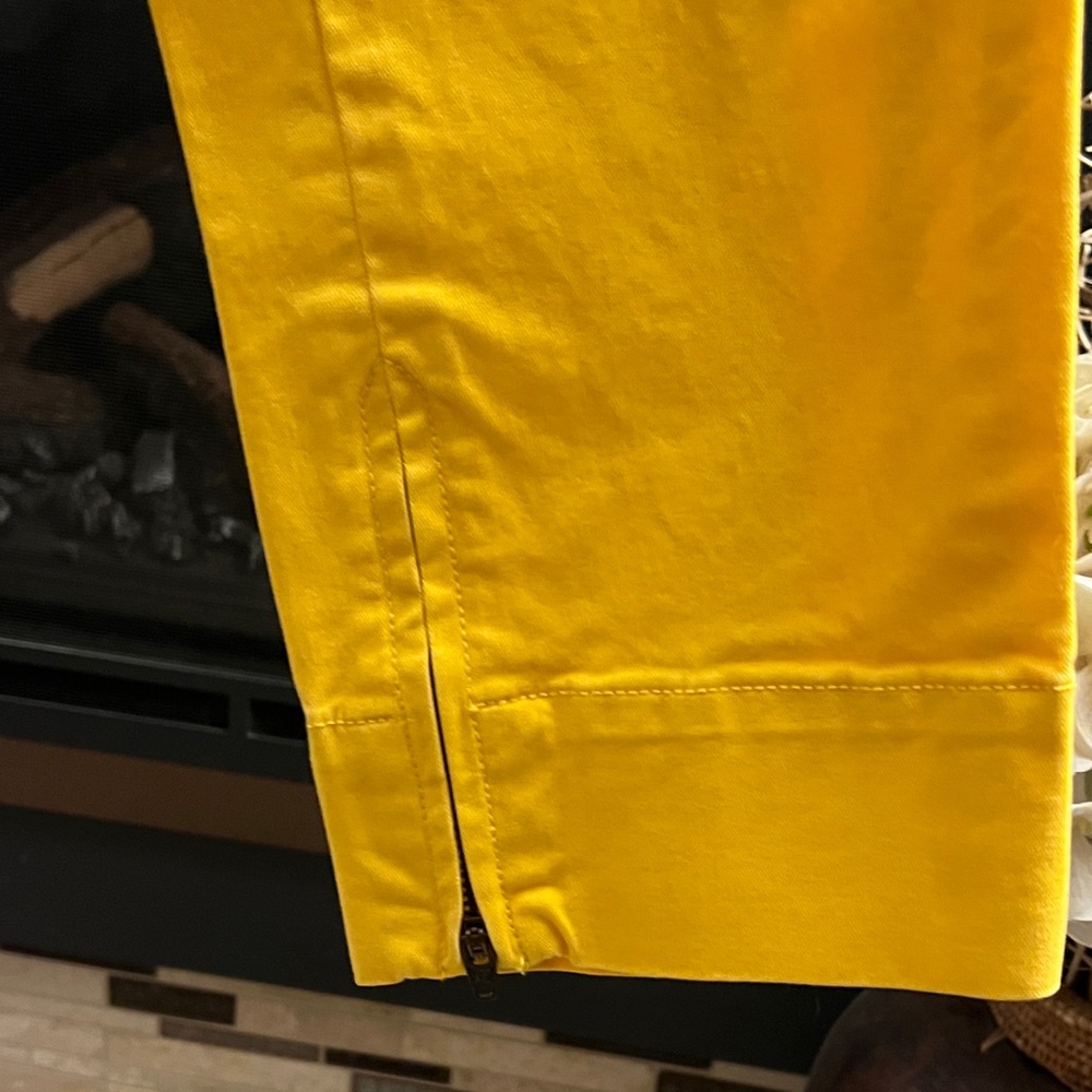 LOFT Yellow Ankle Pants - Picture 2 of 5